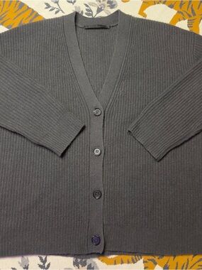 Jenni Kayne Cashmere Cocoon Cardigan Sweater- Carbon XXS